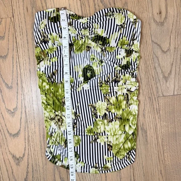 Janice Women’s Floral and Striped Padded Breast Tube Top Size Large - Picture 11 of 13